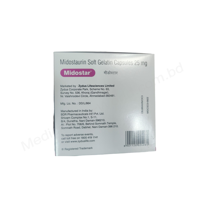 Midostar- Generic Midostaurin- Zydus pharma