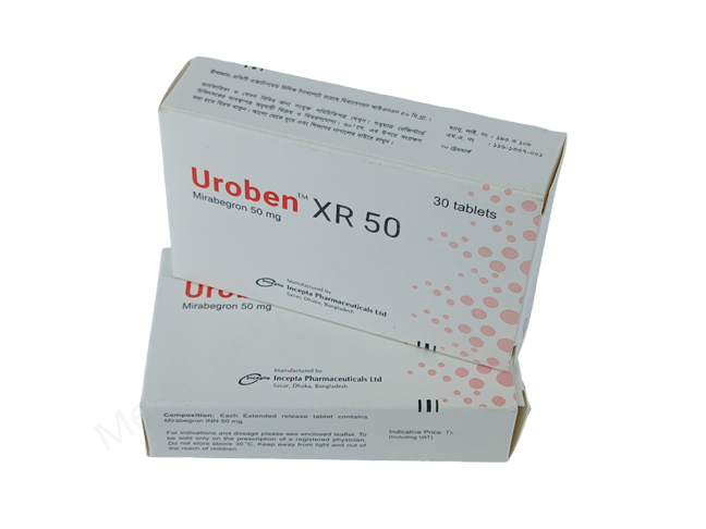 Uroben Xr- Generic Mirabegron- Incepta Pharma